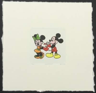 Mickey and Minnie with heart
