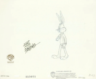 Bugs Bunny original drawing with 1/1 cel