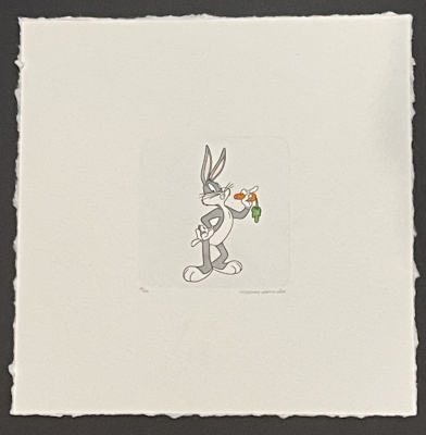 Bugs Bunny with carrot up
